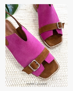 Huma10 Sandalia JAZ Talles Grandes FUCSIA