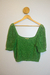 Cropped de tricô verde (42) R$54