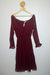 Vestido midi vinho (40) - comprar online