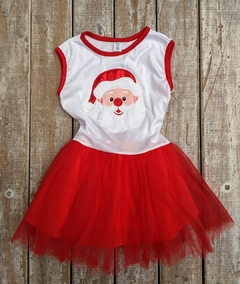 Edición Navidad! Vestido Papá Noel bordado blanco con tutú - comprar online