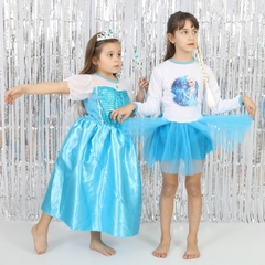 Disfraz Infantil Elsa Frozen Largo Nena - comprar online