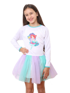 Disfraz Infantil La Sirenita Ariel Con Tutú - comprar online