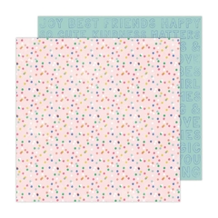 Pebbles - Coleção Cool Girl - Papel para Scrapbook - Party Dots 34027649 - comprar online