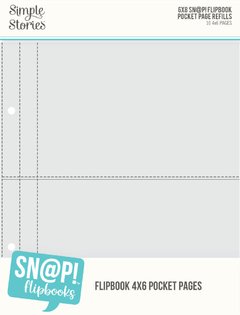 PLÁSTICO IMPORTADO para Álbum - SIMPLE STORIES - compatível com FLIPBOOK 15x21cm (6x8") - com divisórias 10x15cm
