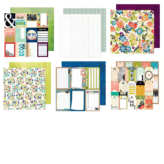 Vicky Boutin Design - Coleção Print Shop - Kit 24 Papéis para Scrapbook - Scrapbook Life - Materiais para Scrapbook