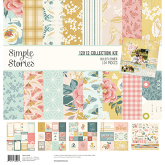 Simple Stories - Coleção Wildflower - Kit 12 Papéis + Enfeites - comprar online