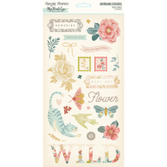 Simple Stories - Coleção Wildflower - Kit 12 Papéis + Enfeites - Scrapbook Life - Materiais para Scrapbook
