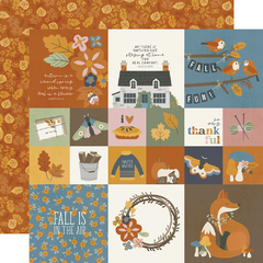 Simple Stories - Coleção Acorn Lane - Kit 12 Papéis para Scrapbook + Adesivos