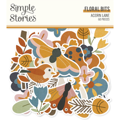 Simple Stories - Coleção Acorn Lane - Die cuts florais - comprar online
