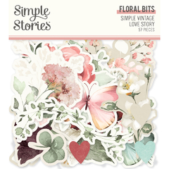 Simple Stories - Coleção Simple Vintage Love Story - Die cuts Florais - comprar online