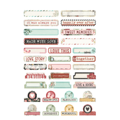 Simple Stories - Coleção Simple Vintage Love Story - Bloco de Adesivos - comprar online