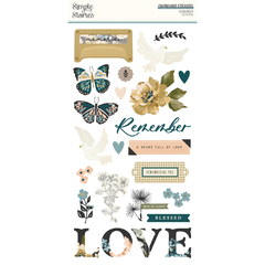 Simple Stories - Coleção Remember - Kit 12 Papéis para Scrapbook + Enfeites - loja online