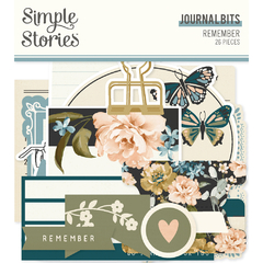 Imagem do Simple Stories - Coleção Remember - Kit 12 Papéis para Scrapbook + Enfeites