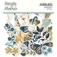 Simple Stories - Coleção Remember - Die cuts Florais