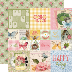 Imagem do Simple Stories - Coleção Simple Vintage Spring Garden - Kit 12 Papéis para Scrapbook + Adesivos