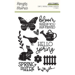 Simple Stories - Coleção Simple Vintage Spring Garden - Carimbos