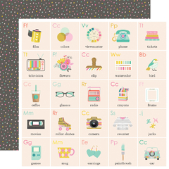 Imagem do Simple Stories - Coleção True Colors - Kit 12 Papéis para Scrapbook + Adesivos