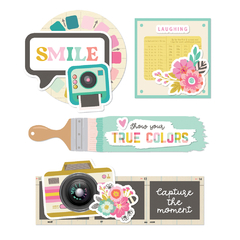 Simple Stories - Coleção True Colors - Layered Chipboards - comprar online