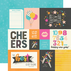 Simple Stories - Coleção Happy New Year - Kit 6 Papéis para Scrapbook + Adesivos - loja online