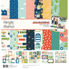 Simple Stories - Coleção Pack Your Bags - Kit 12 Papéis para Scrapbook + Adesivos
