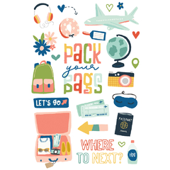 Simple Stories - Coleção Pack Your Bags - Bloco de Adesivos na internet