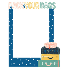 Simple Stories - Coleção Pack Your Bags - Frames chipboards - Scrapbook Life - Materiais para Scrapbook