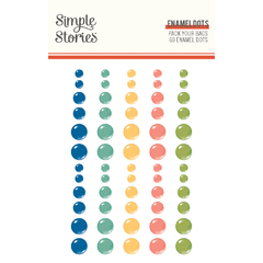 Simple Stories - Coleção Pack Your Bags - Enamel dots
