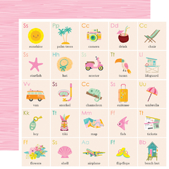 Simple Stories - Coleção Just Beachy - Kit 12 Papéis para Scrapbook + Adesivos - comprar online