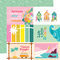 Simple Stories - Coleção Just Beachy - Kit 12 Papéis para Scrapbook + Adesivos - comprar online