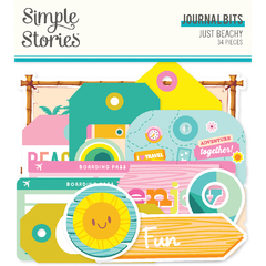 Simple Stories - Coleção Just Beachy - Die cuts Journal