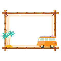 Simple Stories - Coleção Just Beachy - Frames chipboards - loja online