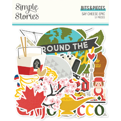 Simple Stories - Coleção Say Cheese Epic - Die cuts Bits