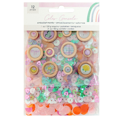 Celes Gonzalo Design - Coleção Rainbow Avenue - Enfeitinhos Confetti Button Pack