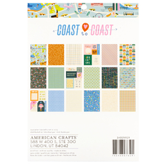 American Crafts - Coleção Coast to Coast - Bloco de Papéis para Scrapbook tamanho 15x20 cm (6x8 polegadas) - comprar online