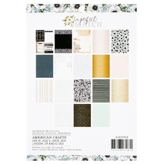 American Crafts - Coleção A Perfect Match - Bloco de Papéis para Scrapbook tamanho 15x20 cm (6x8 polegadas) - comprar online