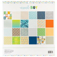 Pebbles - Coleção Cool Boy - Bloco de Papéis para Scrapbook tamanho 30x30 cm (12x12 polegadas) - comprar online