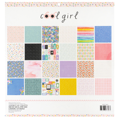 Pebbles - Coleção Cool Girl - Bloco de Papéis para Scrapbook tamanho 30x30 cm (12x12 polegadas) - comprar online