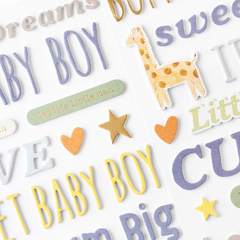 American Crafts - Coleção Hello Little Boy - Thickers adesivos na internet
