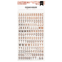 American Crafts - Coleção Cedar House - Mini alfabetos puffy