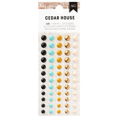 American Crafts - Coleção Cedar House - Enamel dots