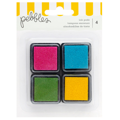 Pebbles - Coleção Fun in The Sun - Kit 4 Carimbeiras
