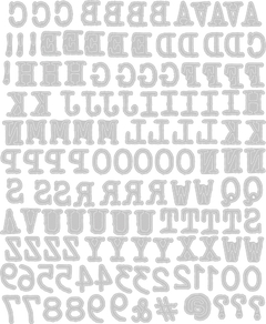 Sizzix - Facas de Corte - Thinlits Die - Tim Holtz - Alphanumeric Tiny Type Upper na internet
