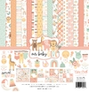 Echo Park - Coleção Our Baby Girl - Kit 12 Papéis para Scrapbook + Adesivos