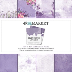 49 and Market - Coleção Color Swatch Lavender - Kit 8 Papéis dupla face para Scrapbook 30,x30 cm (12x12 polegadas)
