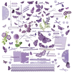 49 and Market - Coleção Color Swatch Lavender - Die cuts - comprar online