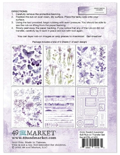 49 and Market - Coleção Color Swatch Lavender - Rub-on Transfer - comprar online
