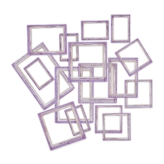 49 and Market - Coleção Color Swatch Lavender - Die cuts frames - comprar online