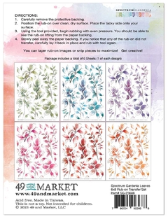 49 and Market - Coleção Spectrum Gardenia - Rub-on Transfer Leaves - comprar online
