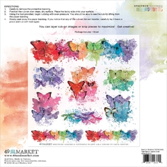49 and Market - Coleção Spectrum Gardenia - Rub-on Transfer Butterfly Flight 30x30 cm - comprar online