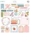 Pinkfresh Studio - Coleção Lovely Blooms - Die cuts ephemera